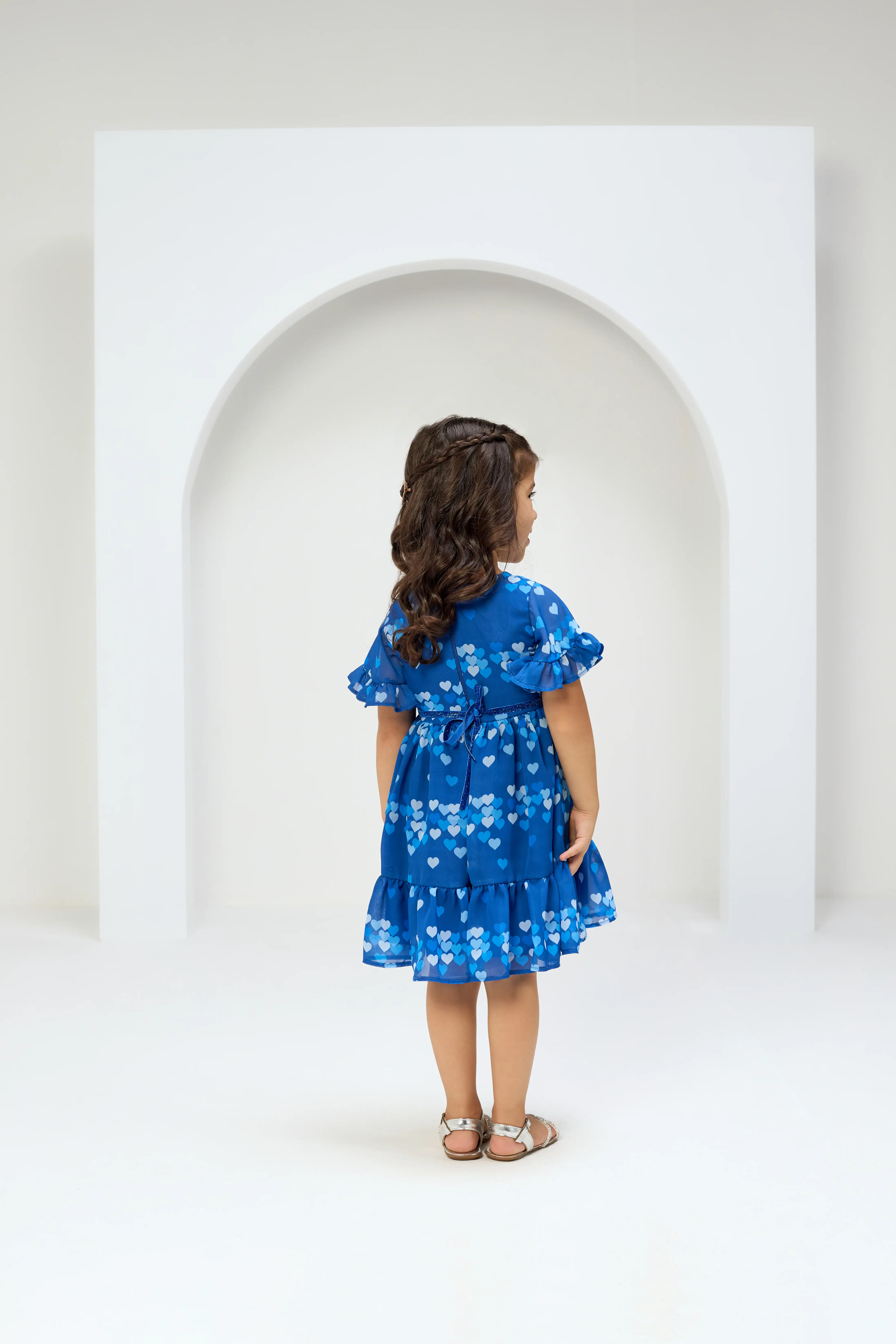 Miniatura VESTIDO EM TECIDO CHIFON LEVE FORRADO COM ESTAMPA CORACOES  2